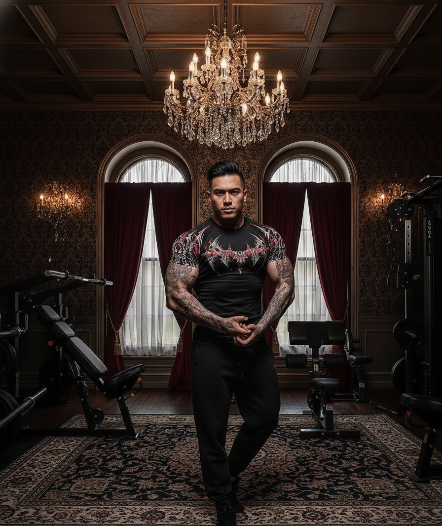 Polera Negra estampada DRKMUS