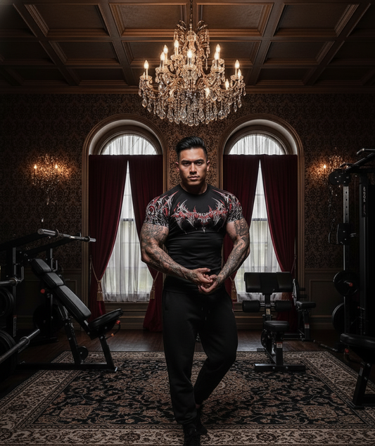 Polera Negra estampada DRKMUS